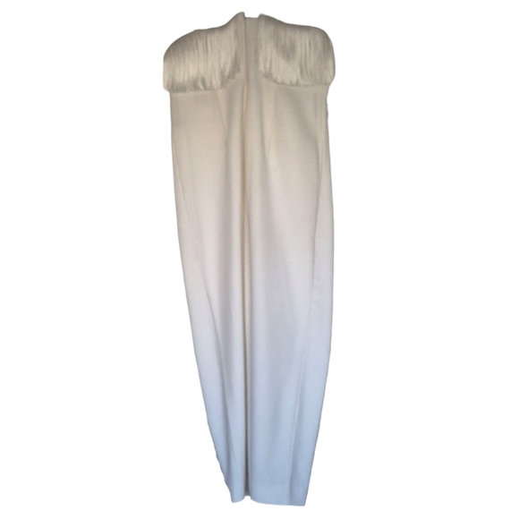 Fashion To Figure Sleeveless Ivory Jumpsuit w Fringe and Wide Leg Sz XL - Picture 5 of 9